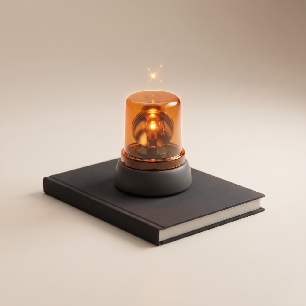 3D render of an emergency response beacon on a playbook